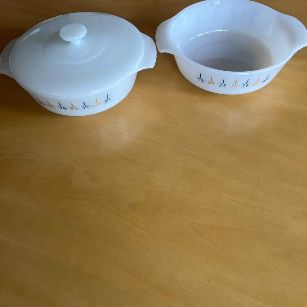 VINTAGE Fire King Candle Glow Casserole